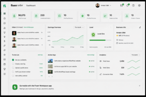 How to Become a Successful Fiverr Seller in 2026 – Realistic Fiverr seller dashboard displaying completed orders, positive reviews, earnings, analytics, active gigs, and business performance metrics.