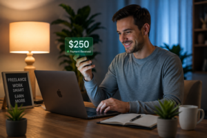 How to Fix Fiverr Payment Issues in 2026 by checking Fiverr payment status on a laptop and smartphone