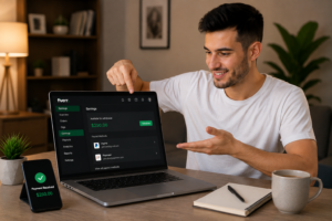 How to Fix Fiverr Payment Issues in 2026 by reviewing Fiverr earnings and withdrawal options on a laptop